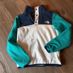 The North Face Blue and Cream Fleece Jacket